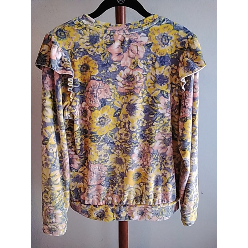 🛍  Women's LC Lauren Conrad Floral Print Sweatshirt Size M - Picture 4 of 9